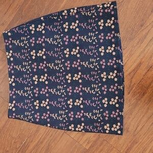 Ann Taylor size 10 skirt.   Fully lined. Floral print. Blue beige burgundy green